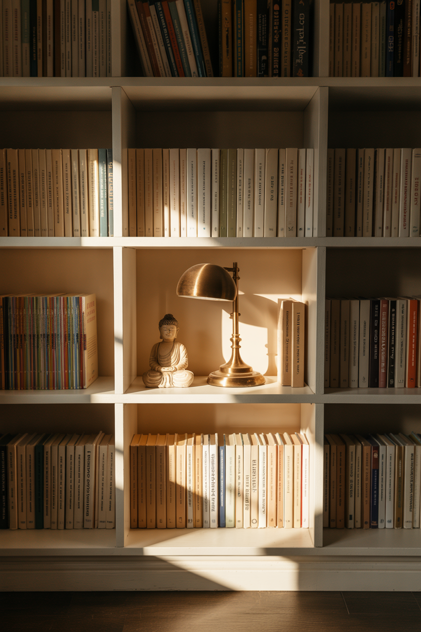 spiritual bookshelf aesthetic