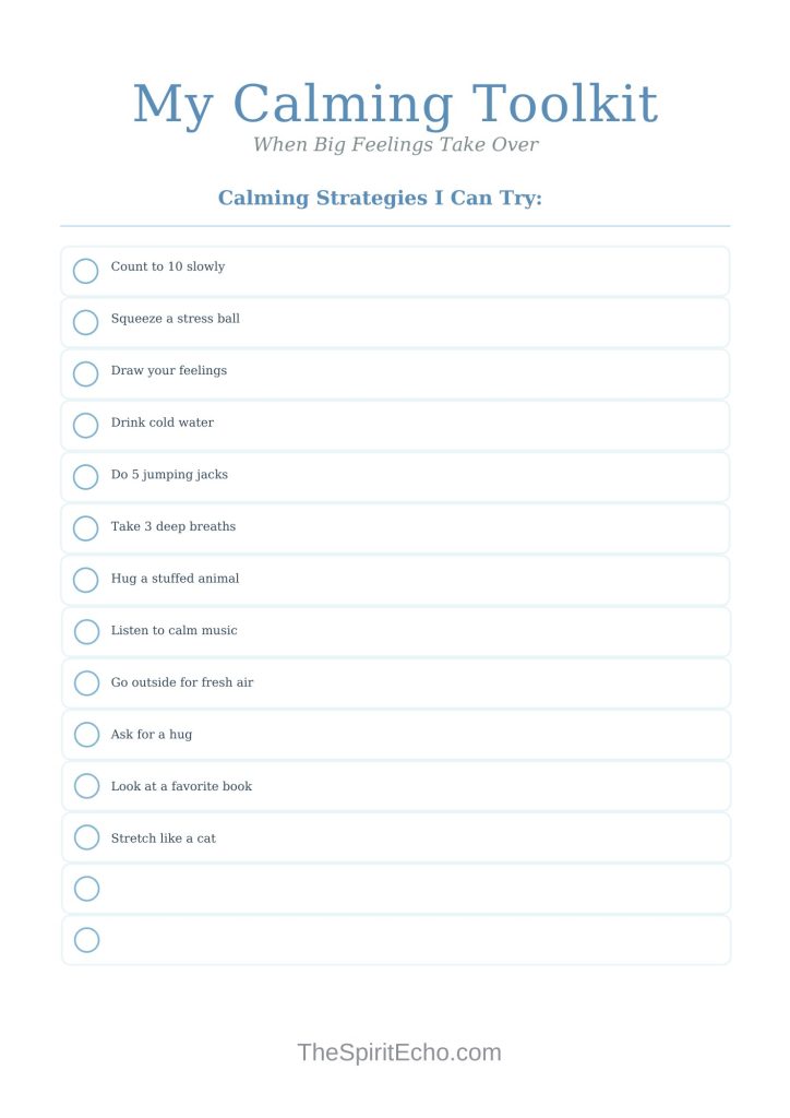 mindfulness printables for kids