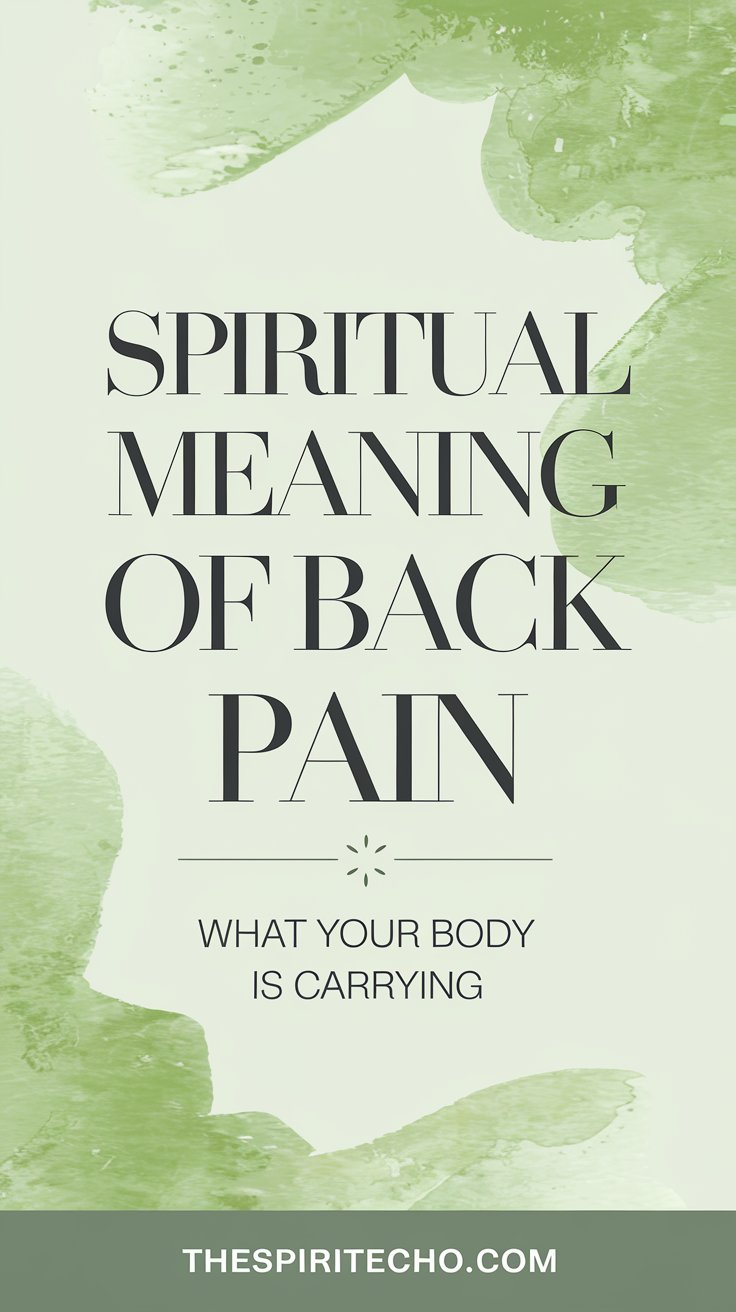 Spiritual meaning of back pain and what your body is carrying