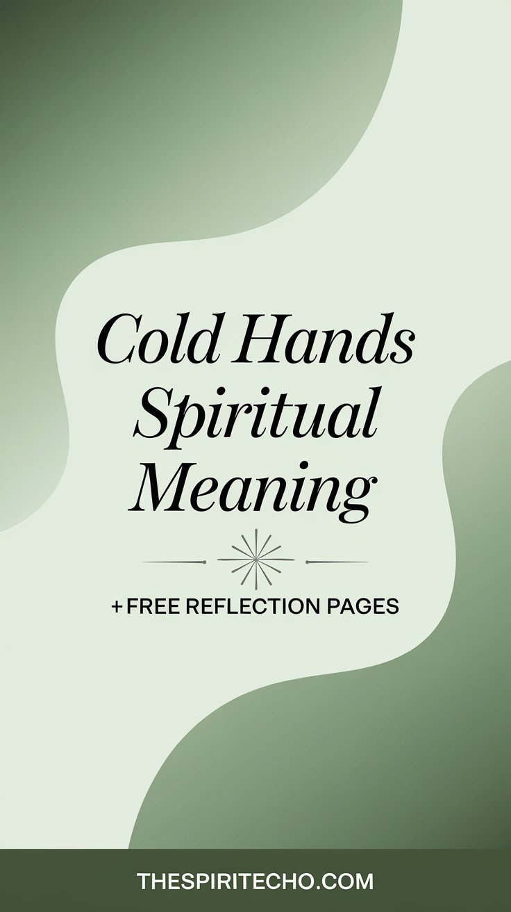 Cold hands spiritual meaning and free reflection pages