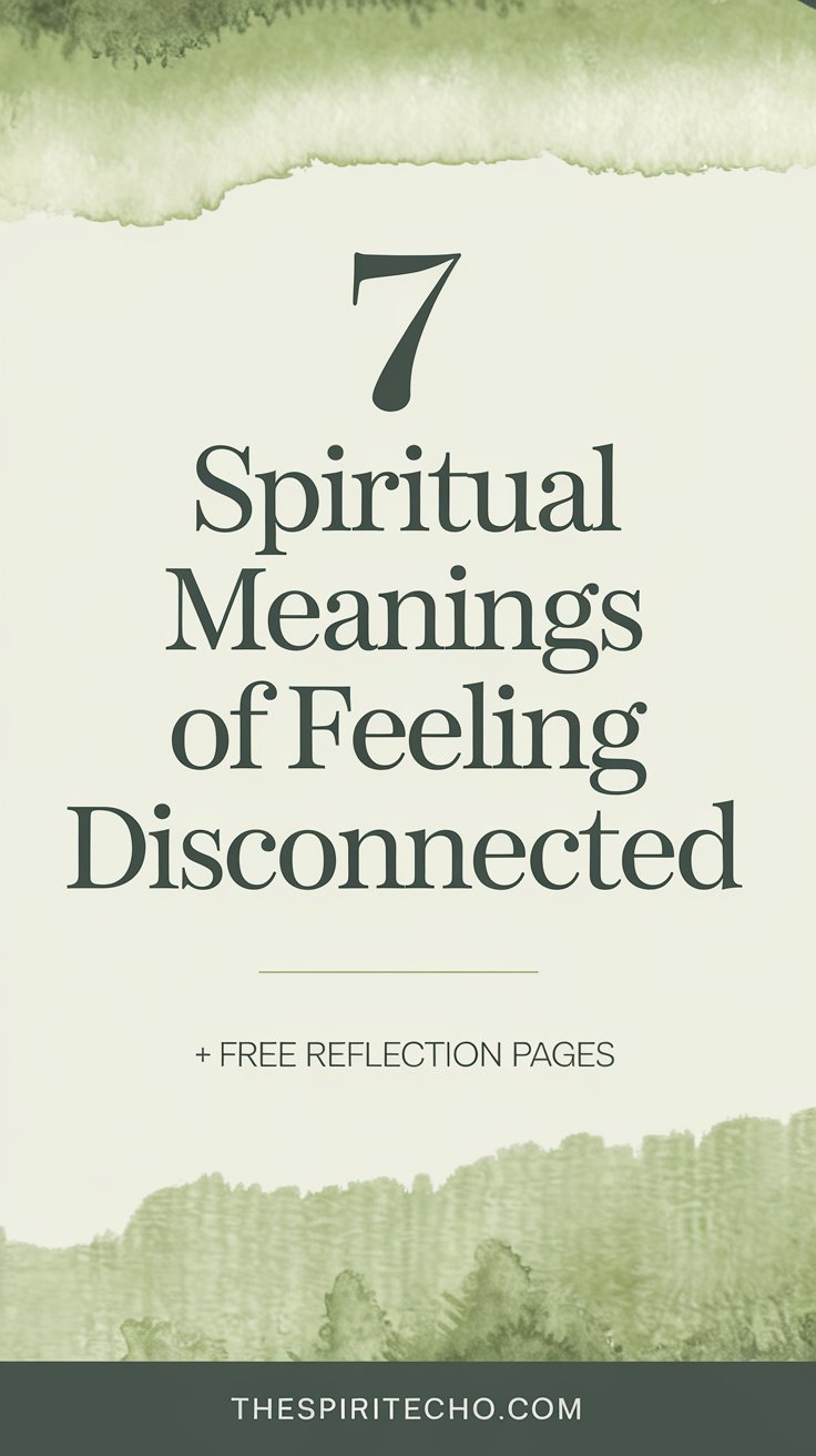 7 spiritual meanings of feeling disconnected plus free reflection pages