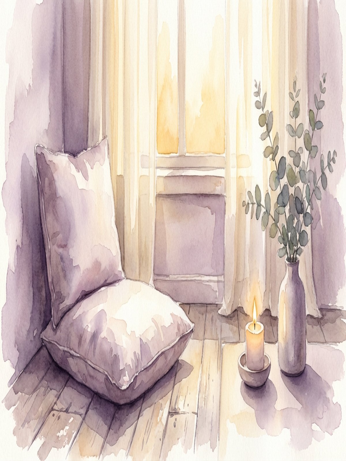 Box breathing exercise visualization for calm and focus