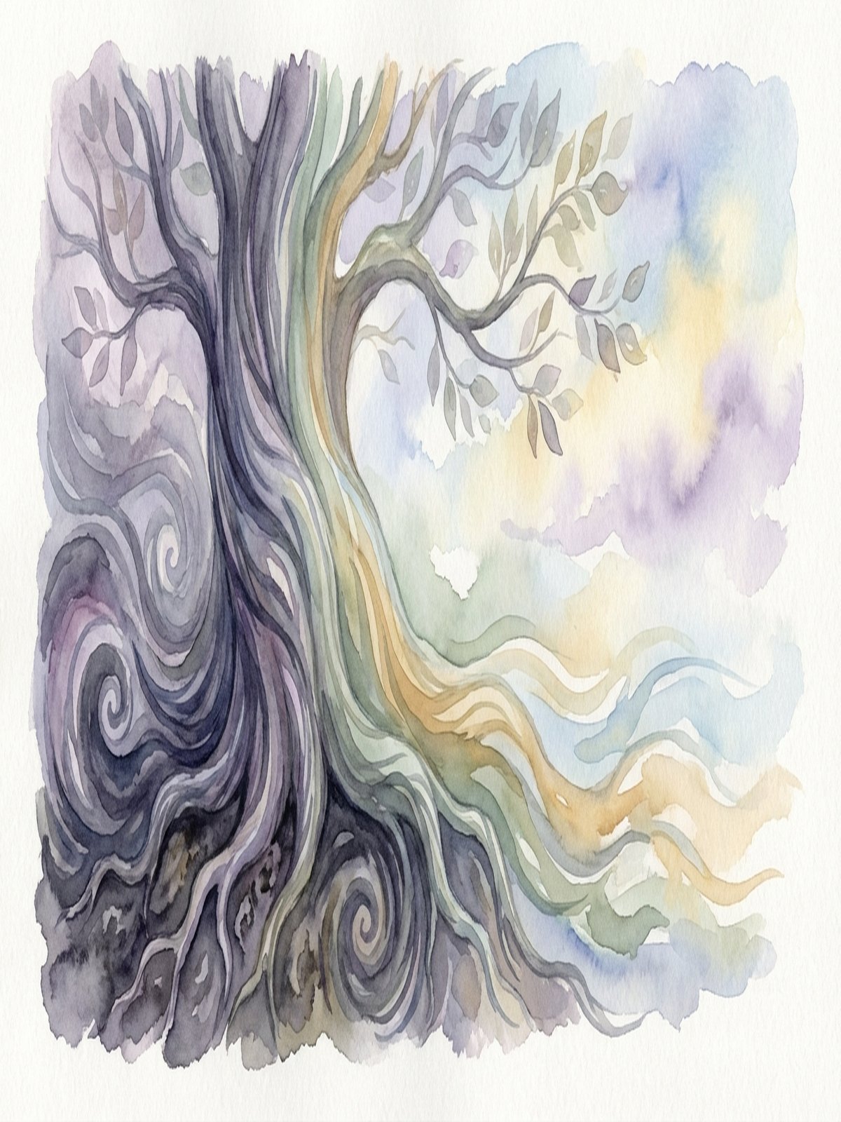 Soft ethereal scene representing awareness of nervous system states