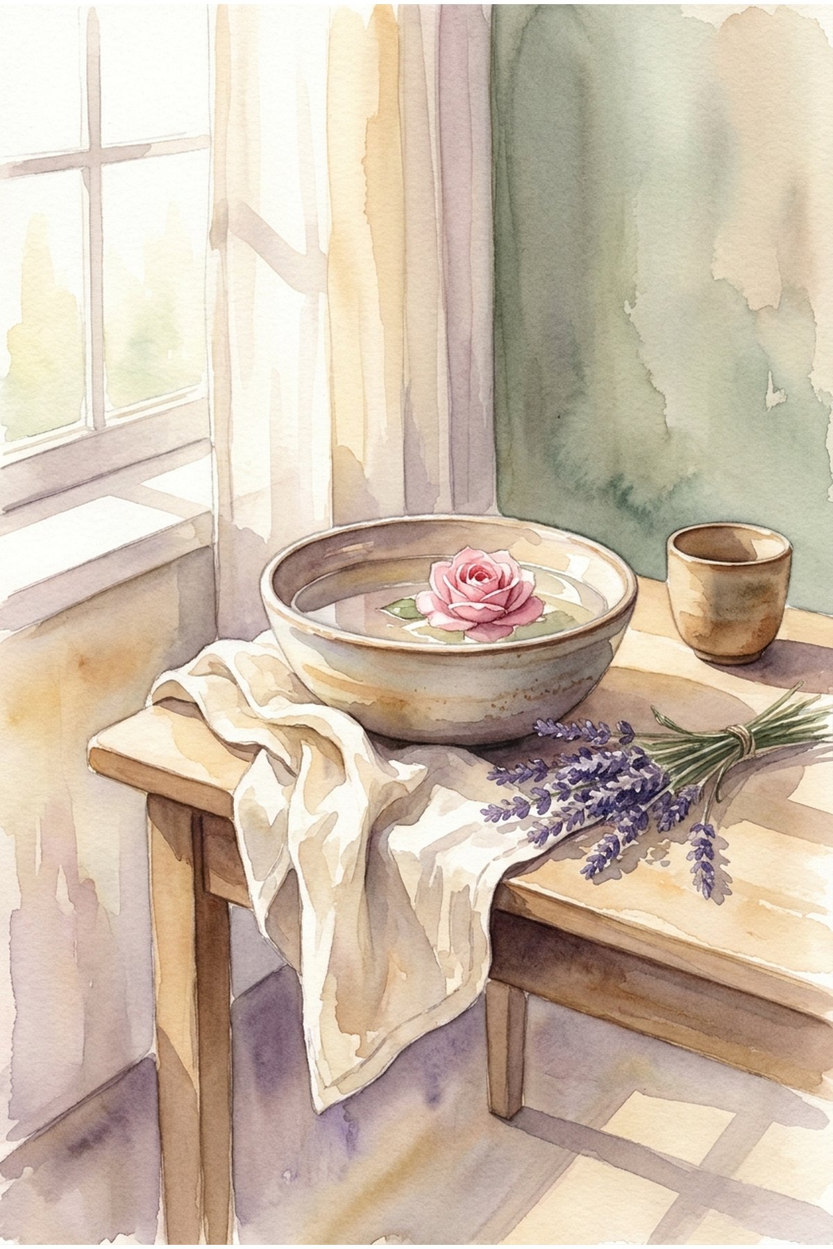 A soft moment of hand-on-heart — a gentle gesture of self-kindness