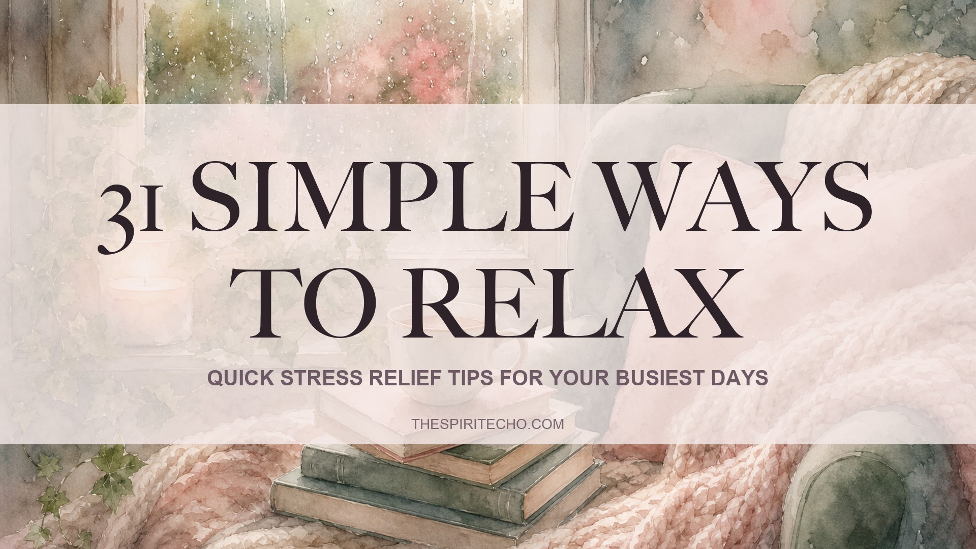 31 Simple Ways to Relax - Quick Stress Relief Tips
