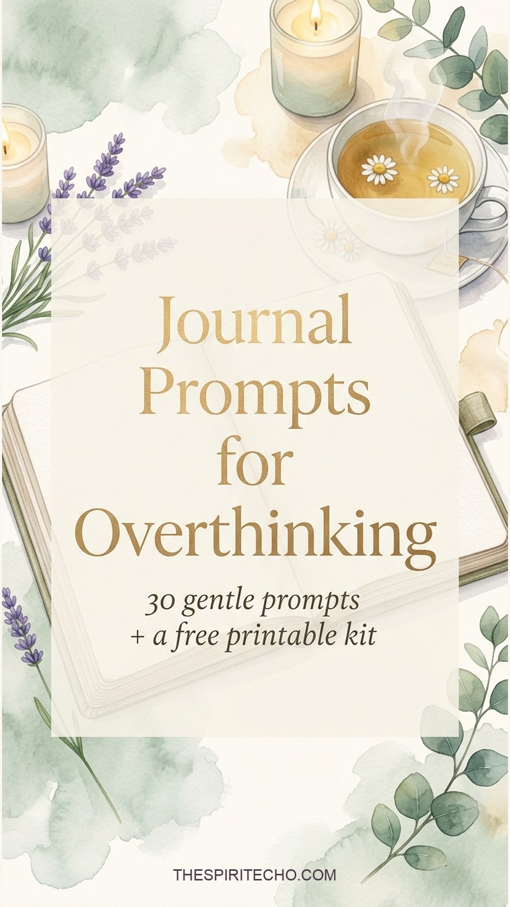 Journal prompts for overthinking — 30 gentle questions to quiet your mind, with a free printable Quiet Mind Kit